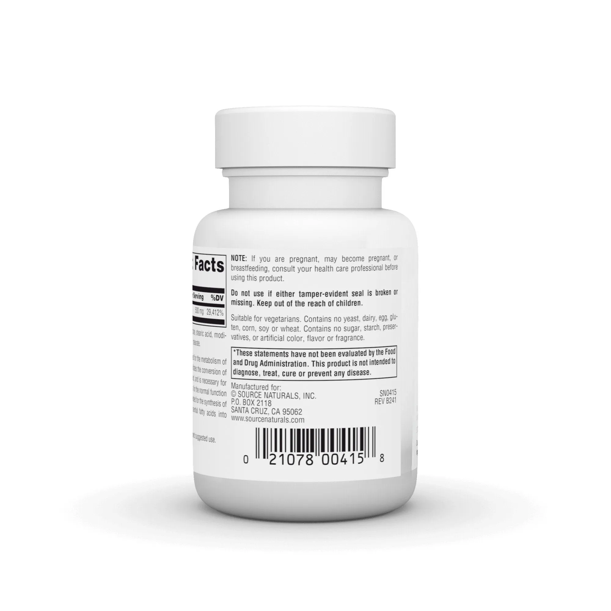 Source Naturals, Inc. Vitamin B-6 500mg 50 Tablet