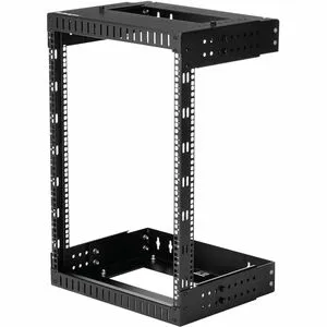 StarTech.com 2-Post 15U Heavy-Duty Wall Mount Network Rack, 19" Open Frame Server Rack with Adjustable Depth, Data Rack for IT Equipment~