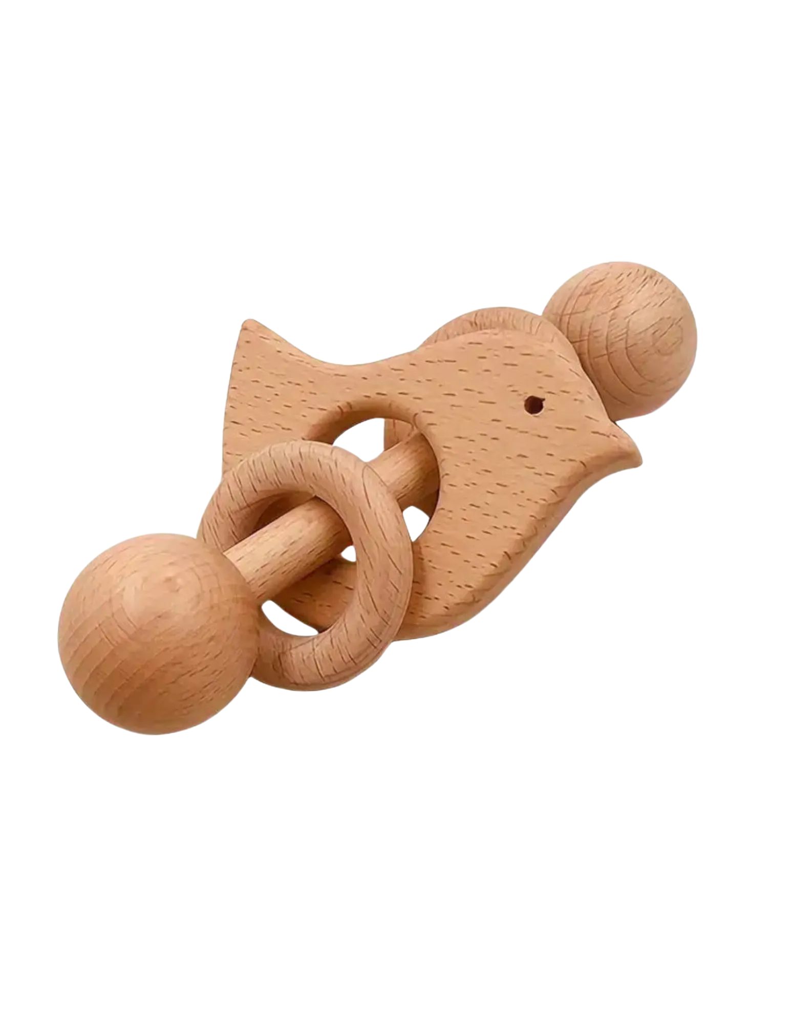 Teether- Beechwood Bird Rattle