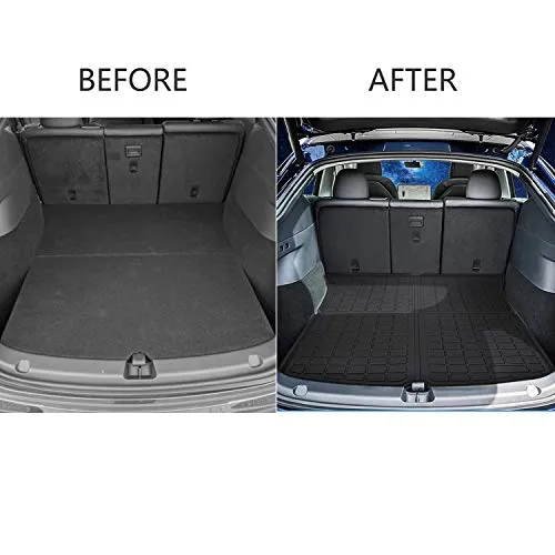 Tesla Model Y Storage Mat and Cargo Liners, Tesla Model Y Accessories, All Weather Trunk Mat, Waterproof Rear Cargo Mat Custom Fit for Tesla, Heavy Duty Floor Mats (Storage Cargo mat)