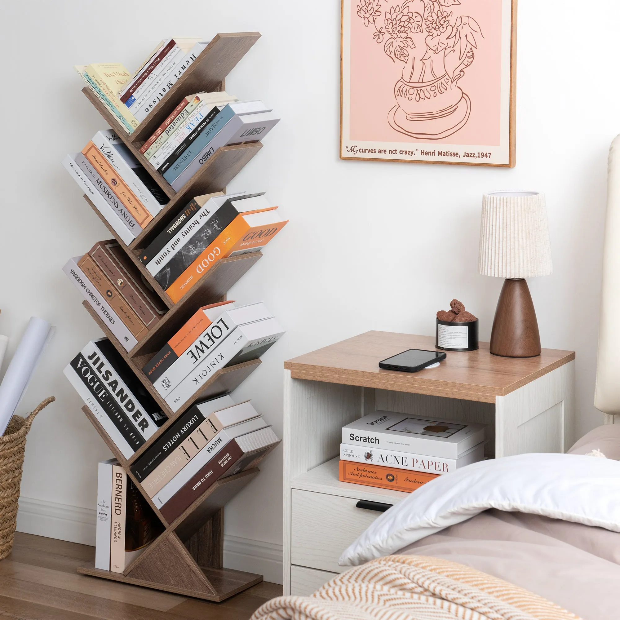 Tiered Tree Bookcase Shelf