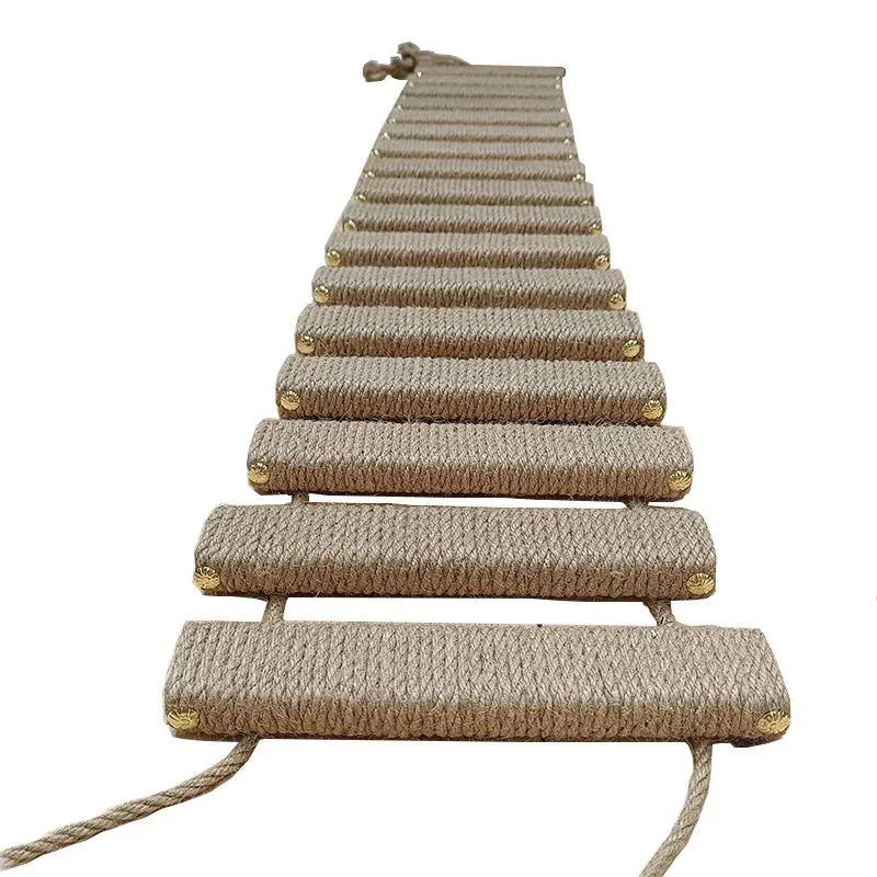 Wall-Mounted Cat Bridge with Sisal Scratching Post