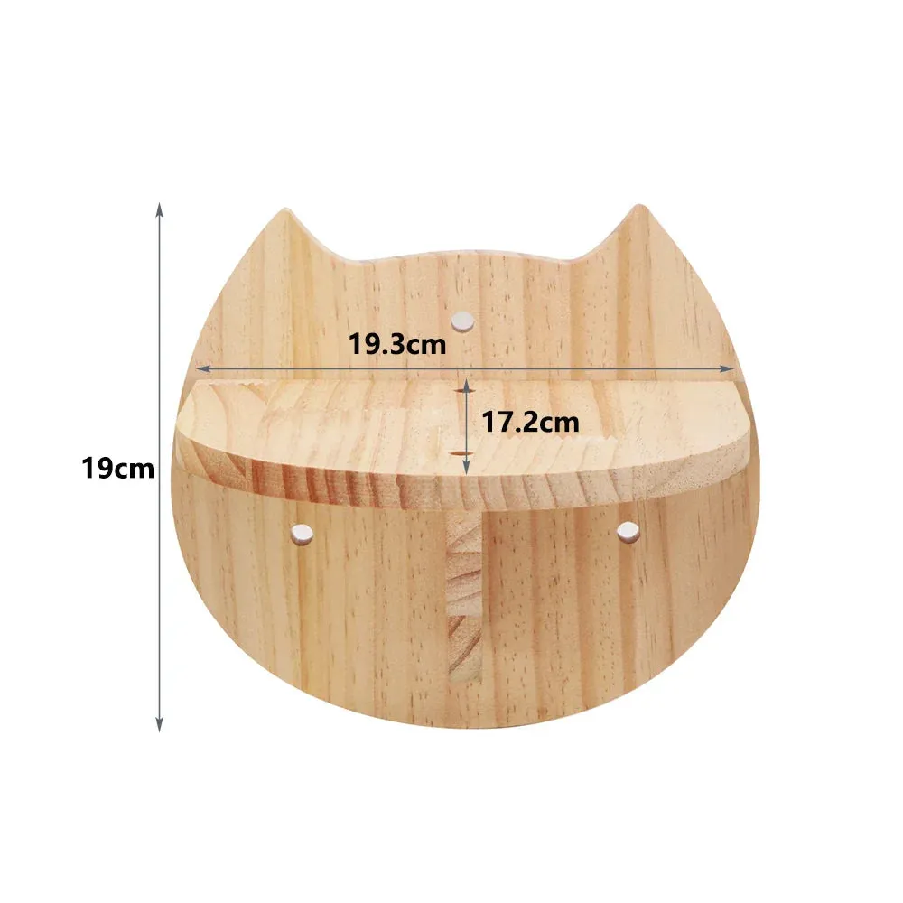 Wall-Mounted Cat Climbing Shelf with Sisal Scratching Post