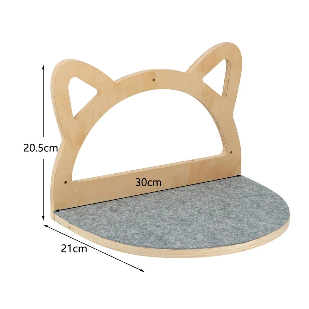 Wall-Mounted Cat Climbing Shelf with Sisal Scratching Post