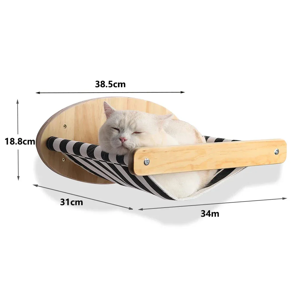 Wall-Mounted Cat Climbing Shelf with Sisal Scratching Post