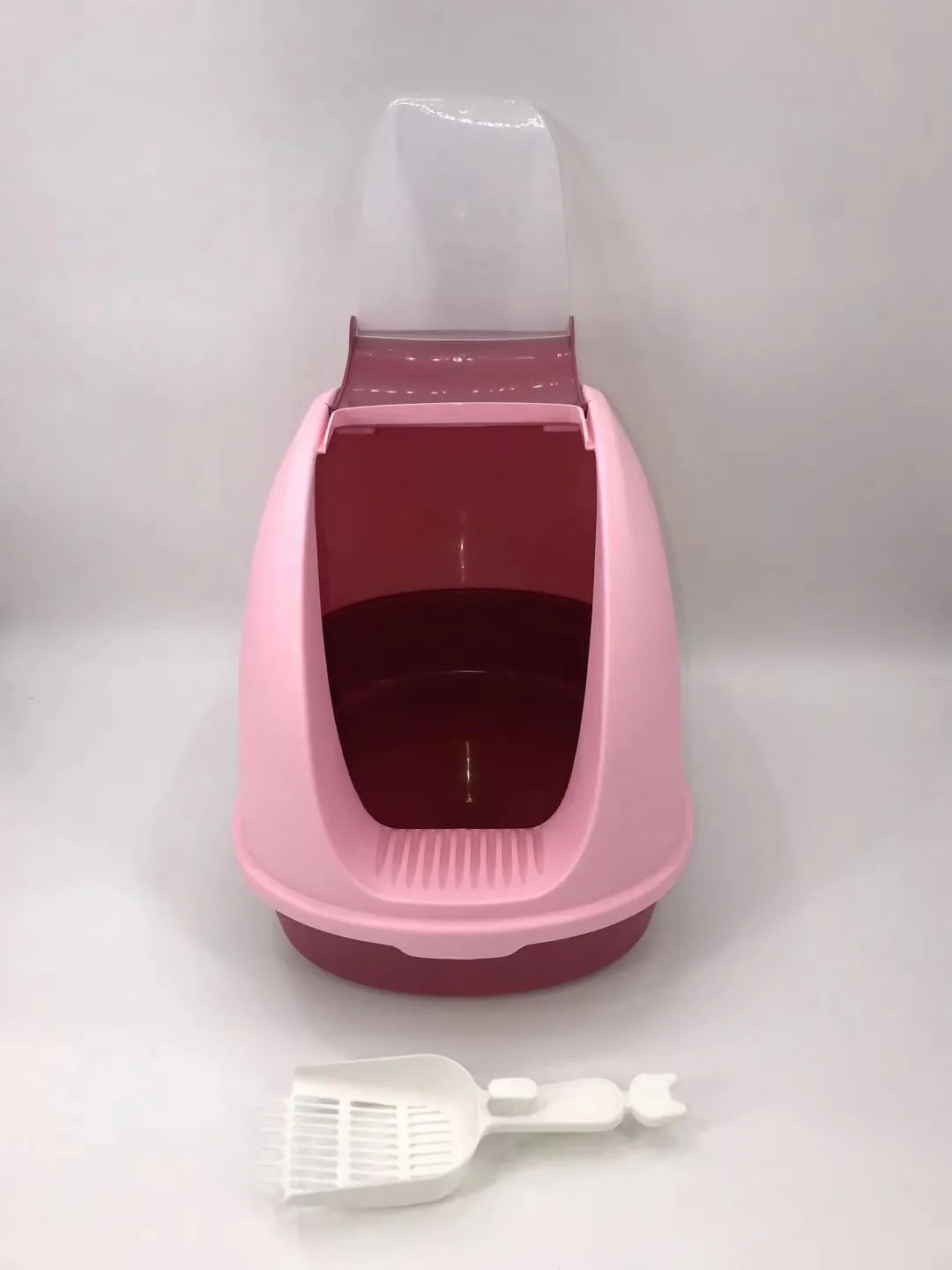 YES4PETS Portable Hooded Cat Toilet Litter Box [Pink]